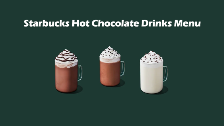 Starbucks Hot Chocolate Drinks Menu