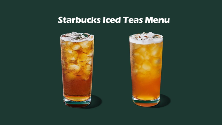 Starbucks Iced Teas Menu