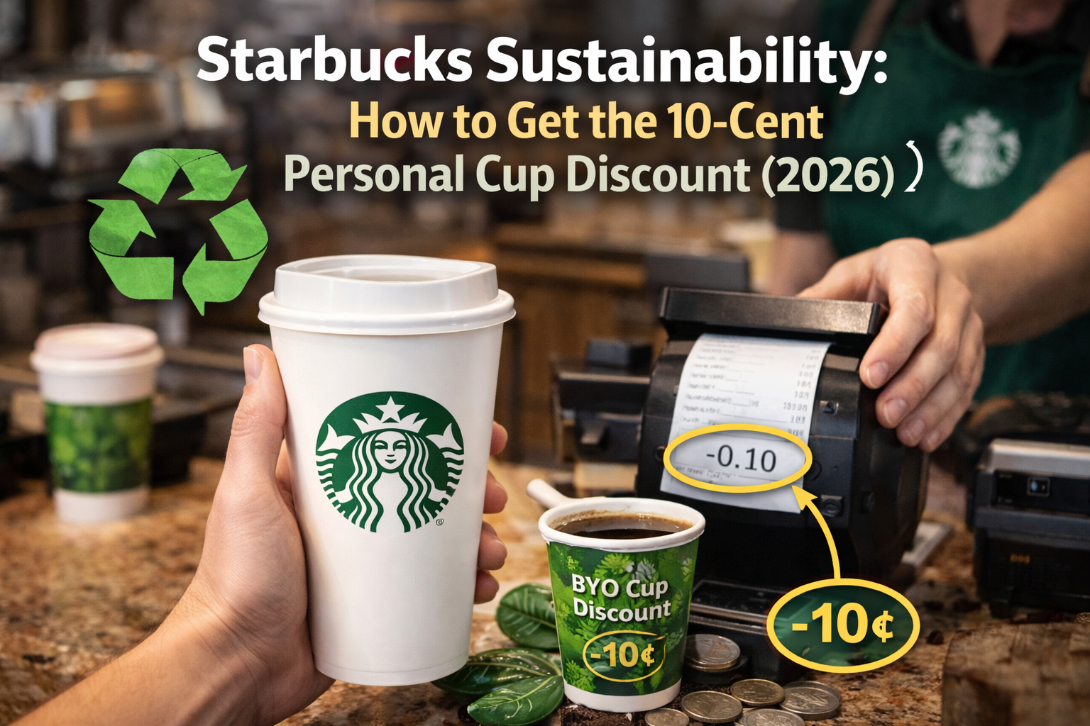 Starbucks Sustainability: How to Get the 10-Cent Personal Cup Discount (2026)