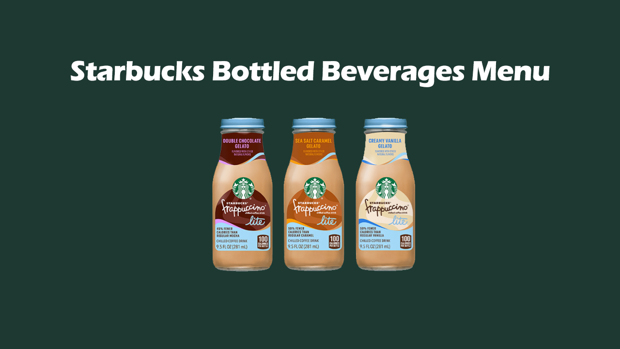 Bottled Beverages Menu