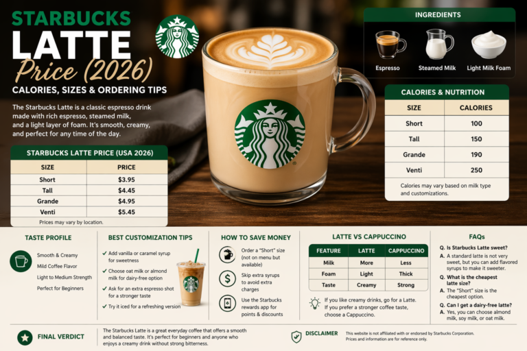 Starbucks Latte Price
